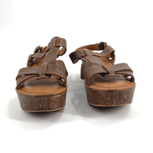 Kork Ease Womens Platform Leather Sandals Size 8 Strappy Cushioned Brown Summer - Picture 3 of 9